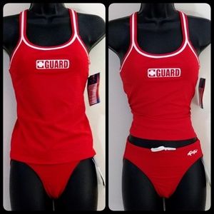 Red Dolfin Chloroban Guard Tankini Womens Size XS